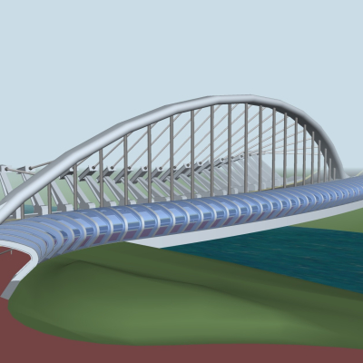 现代桥梁免费su模型(1)