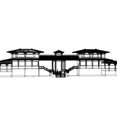 中式古建亭免费su模型(1)
