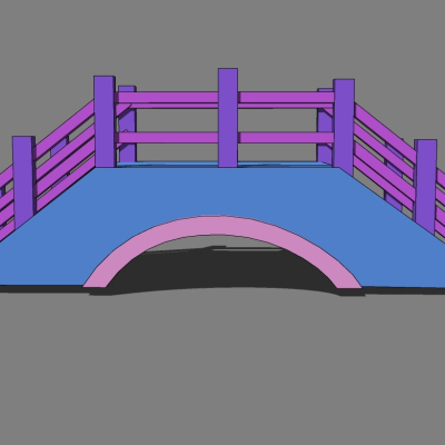 现代石拱桥免费su模型(1)