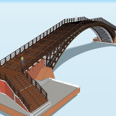 现代拱桥免费su模型(1)