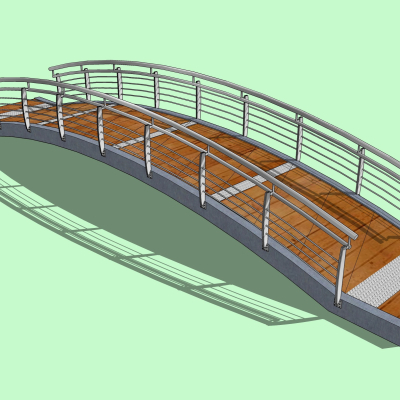 现代拱桥免费su模型(1)