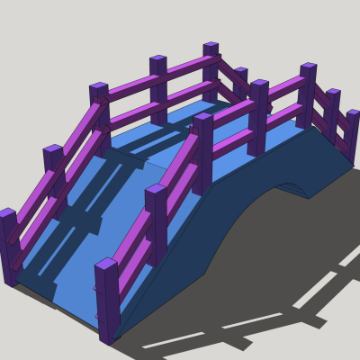中式拱桥免费su模型(1)