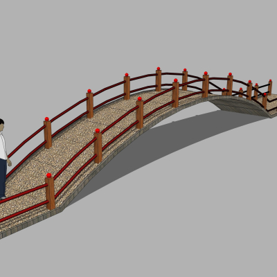 现代拱桥免费su模型(1)