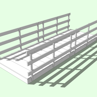 现代木桥免费su模型(1)