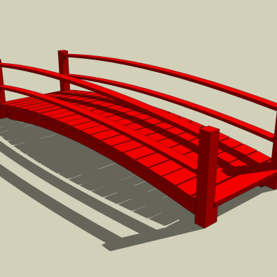 现代木桥免费su模型(1)