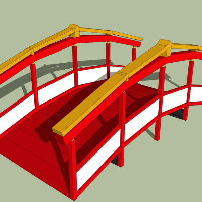 现代木桥免费su模型(1)