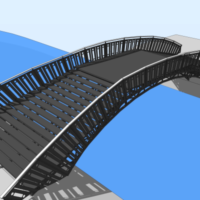 现代拱桥免费su模型(1)