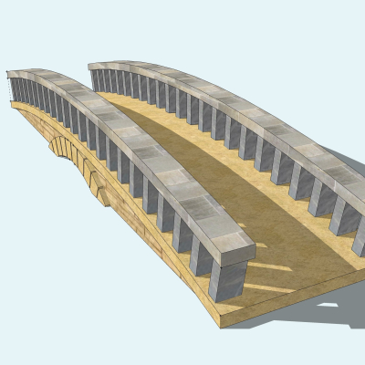 现代拱桥免费su模型(1)