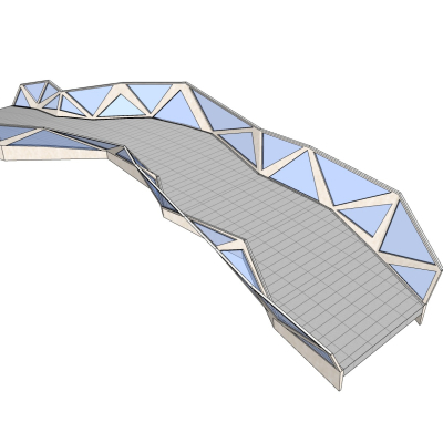 现代桥梁免费su模型(1)