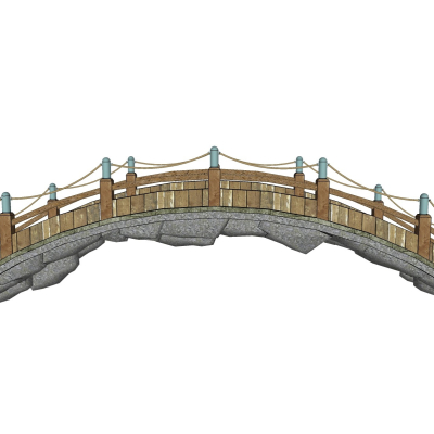 现代拱桥免费su模型(1)