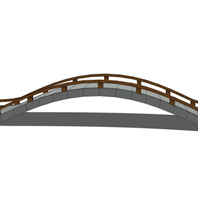 现代拱桥免费su模型(1)