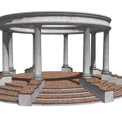 欧式凉亭免费su模型(1)