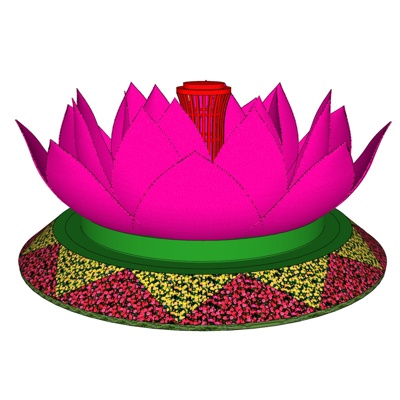 现代花坛小品免费su模型(1)