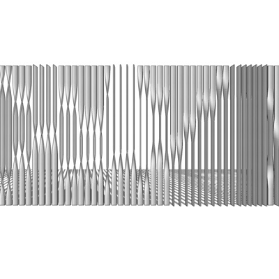 现代金属景观墙免费su模型(1)