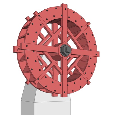 现代水车免费su模型(1)