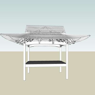 中式凉亭免费su模型(1)