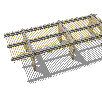 现代廊架免费su模型(1)