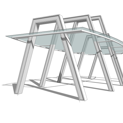 现代廊架免费su模型(1)