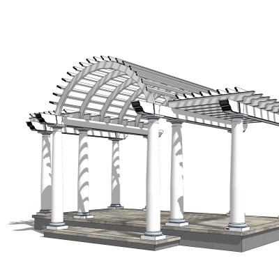 欧式廊架免费su模型(1)