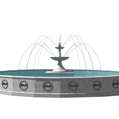 欧式喷泉免费su模型(1)