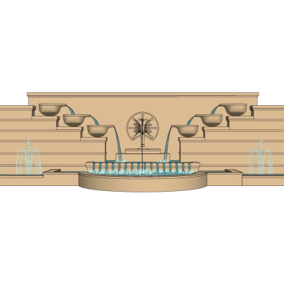 欧式喷泉免费su模型(1)