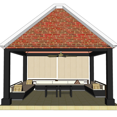现代凉亭免费su模型(1)