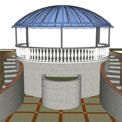 欧式凉亭免费su模型(1)