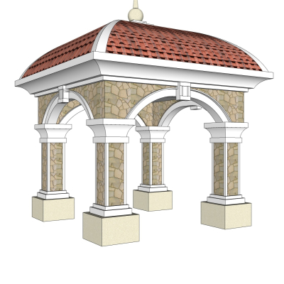 欧式凉亭免费su模型(1)