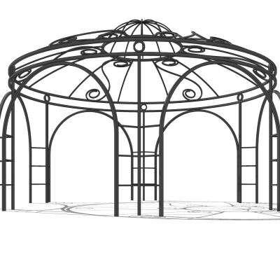 欧式铁艺凉亭免费su模型(1)