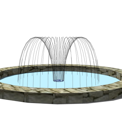 现代喷泉免费su模型(1)
