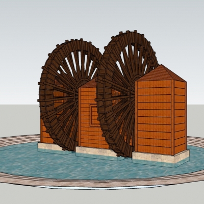 现代水车免费su模型(1)
