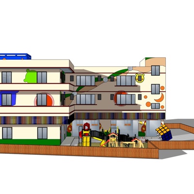 现代幼儿园免费su模型(1)