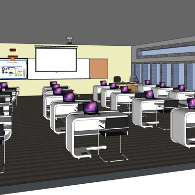现代学校教室免费su模型(1)