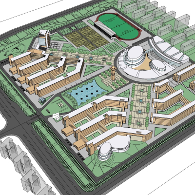 现代学校规划免费su模型(1)