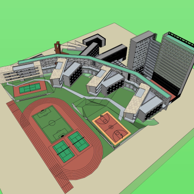 现代学校规划免费su模型(1)