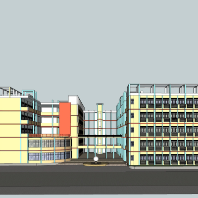 现代教学楼免费su模型(1)