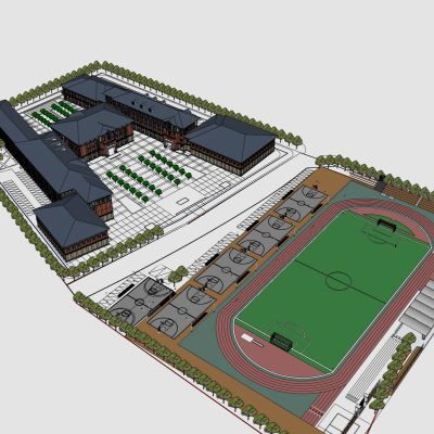 现代学校规划免费su模型(1)