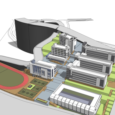 现代学校规划免费su模型(1)