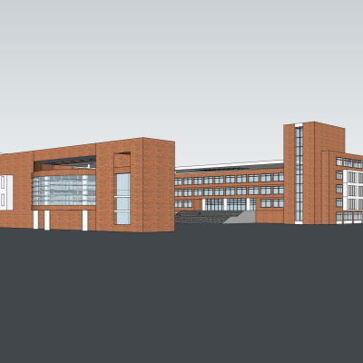 现代教学楼免费su模型(1)