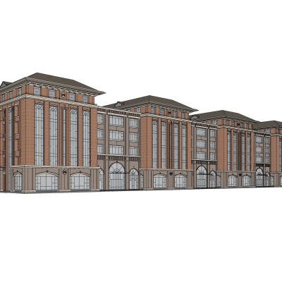 欧式教学楼免费su模型(1)