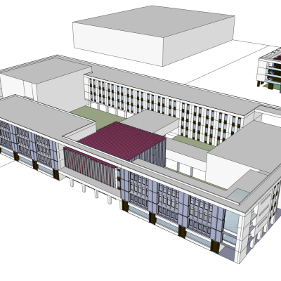 现代教学楼免费su模型(1)