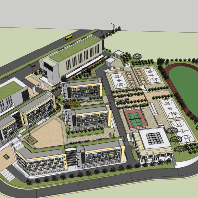 现代学校规划免费su模型(1)