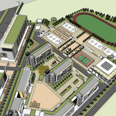 现代学校规划免费su模型(1)