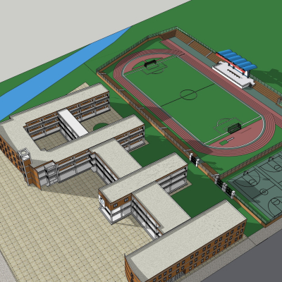 现代学校规划免费su模型(1)