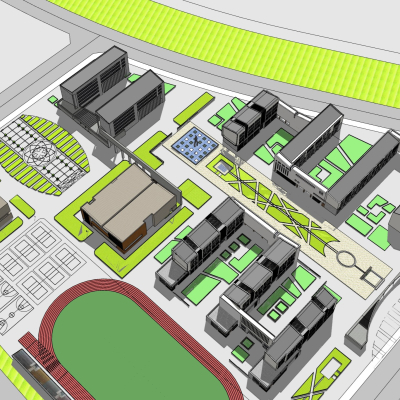 现代学校规划免费su模型(1)