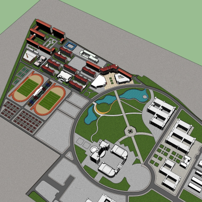 现代学校规划免费su模型(1)