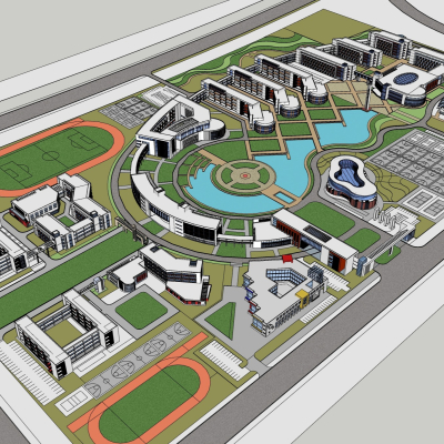 现代学校规划免费su模型(1)