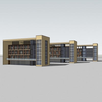 现代教学楼免费su模型(1)