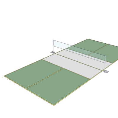 现代羽毛球场免费su模型(1)