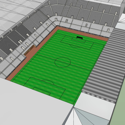 现代足球场免费su模型(1)